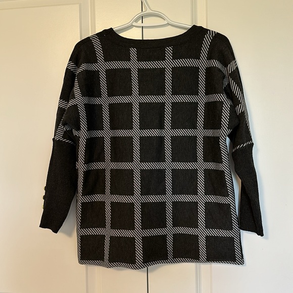 Plaid blouse gray - Picture 3 of 4